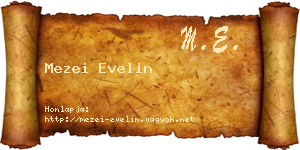 Mezei Evelin névjegykártya