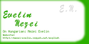 evelin mezei business card